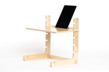 standing desk riser shelf with tablet